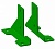 комплект фланца 200*50*4 h=140мм, ral6005 (зеленый), doorhan