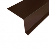 планка карнизная shinglas стандарт полиэстр 75*50*5 мм длина 2000м ral 8017 коричневый