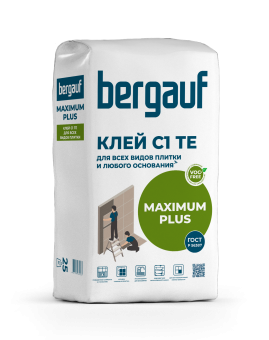 Клей для всех видов плитки и сложных оснований Bergauf Maximum Plus 25 кг