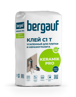 Клей усиленный для керамической плитки Bergauf Keramik Pro С1 25 кг/56
