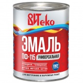 эмаль алкидная пф-115 "витеко" красная 0.8 кг/14/
