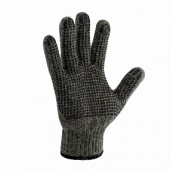 перчатки зима полушерстянные одинарные с пвх-точками  "сибирь"(10/1300)